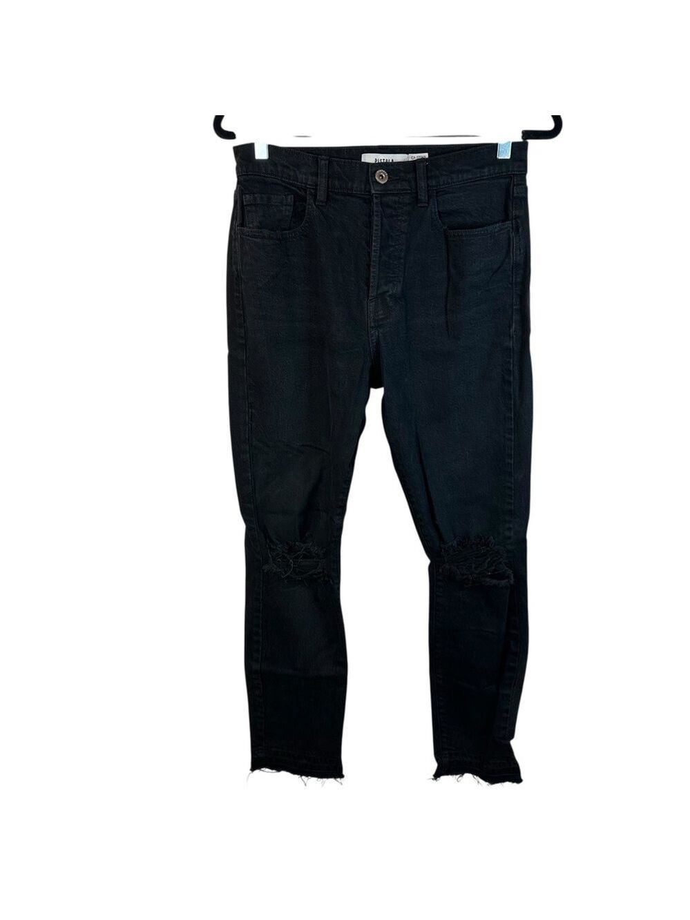 Pistola Black Distressed Jeans Size 8 Frayed Hem Denimcore Streetcore Casualcore